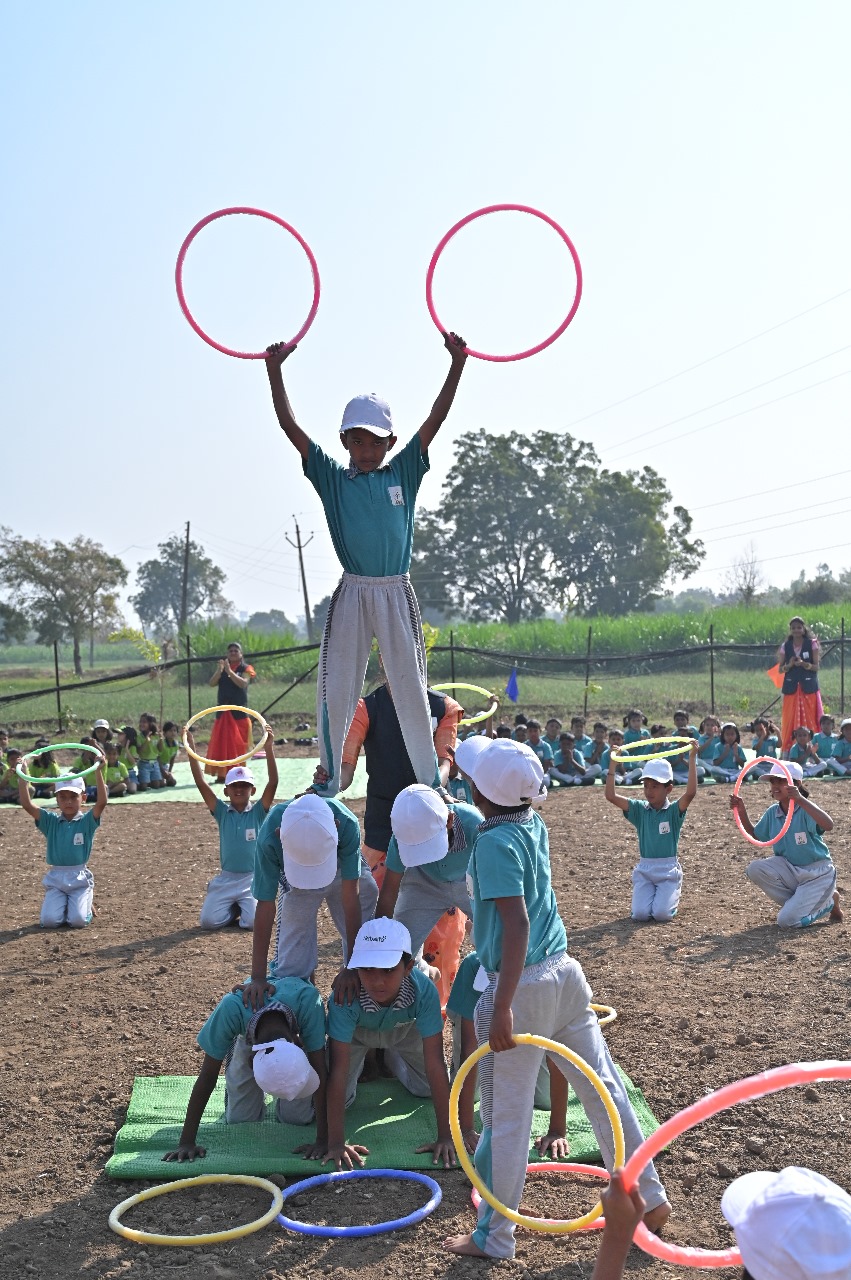 Relay race during Annual Sports Day celebration